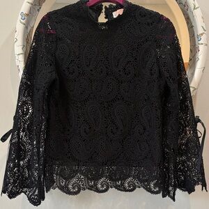 Elegant Black Lace Blouse